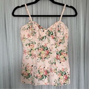 Talula Artizia Pink Floral Noho Bustier Top